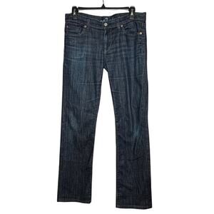 7 For All Mankind Dark Wash Denim Straight Leg Low Rise Denim Jeans Size 28
